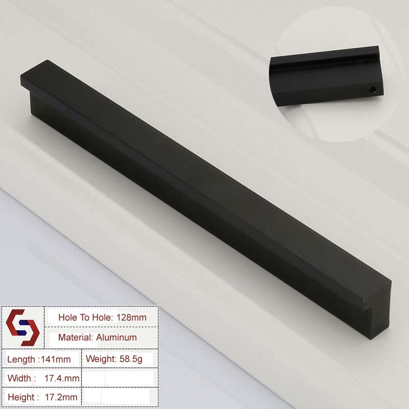 Zinc Kitchen Cabinet Handles Drawer Bar Handle Pull 96mm 128mm 160mm - 320mm