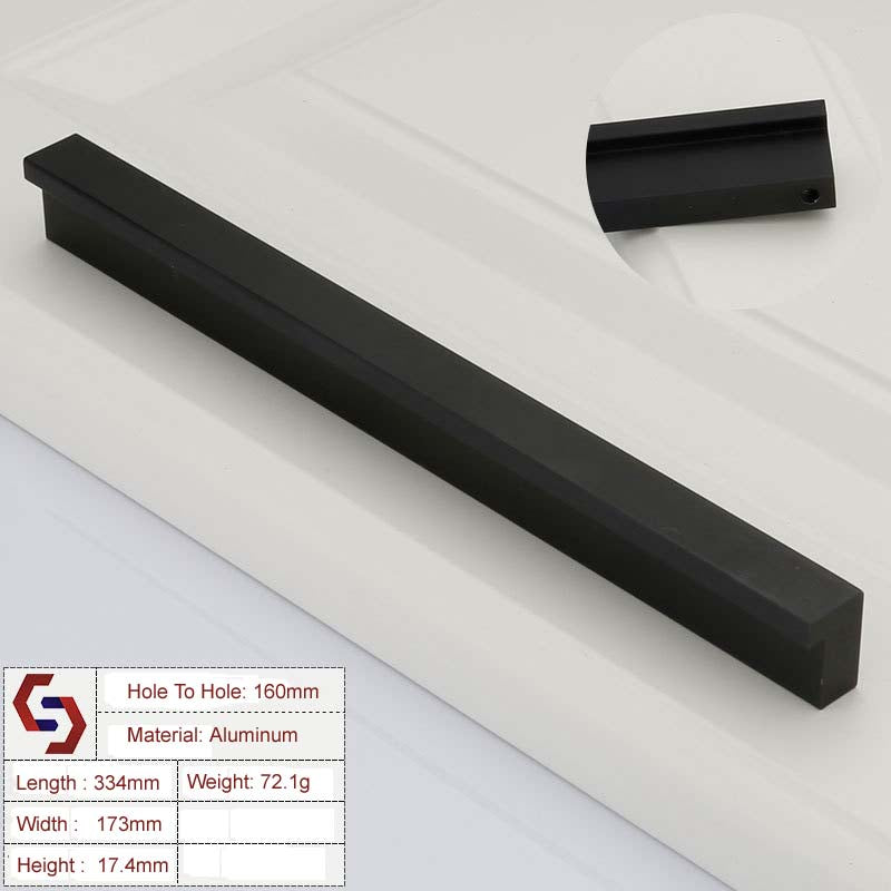 Zinc Kitchen Cabinet Handles Drawer Bar Handle Pull 96mm 128mm 160mm - 320mm