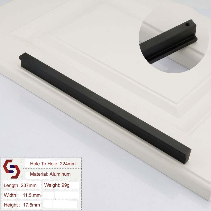 Zinc Kitchen Cabinet Handles Drawer Bar Handle Pull 96mm 128mm 160mm - 320mm
