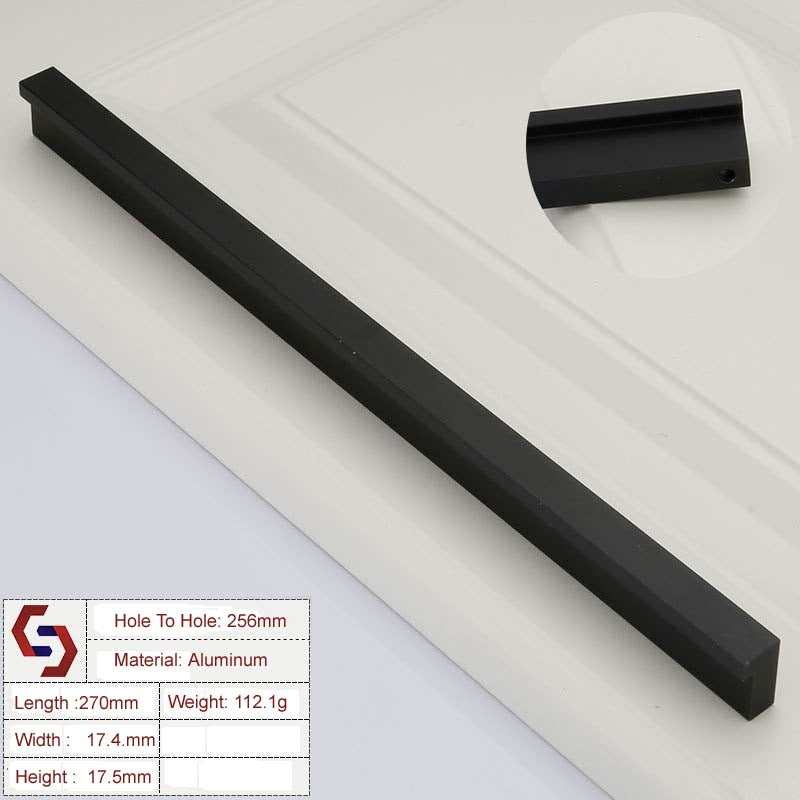 Zinc Kitchen Cabinet Handles Drawer Bar Handle Pull 96mm 128mm 160mm - 320mm