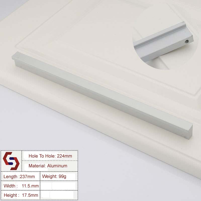 Zinc Kitchen Cabinet Handles Drawer Bar Handle Pull 96mm 128mm 160mm - 320mm