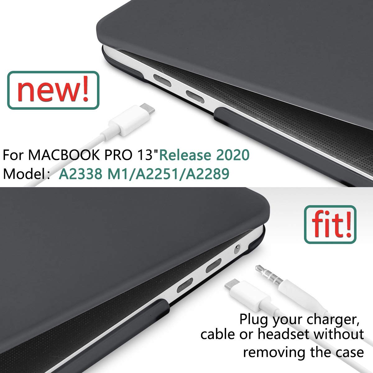 MacBook Pro 13 Inch Case 2016-2023 M1 M2 A2338 A2289 A2251 A2159 Hard Shell Case Keyboard Cover
