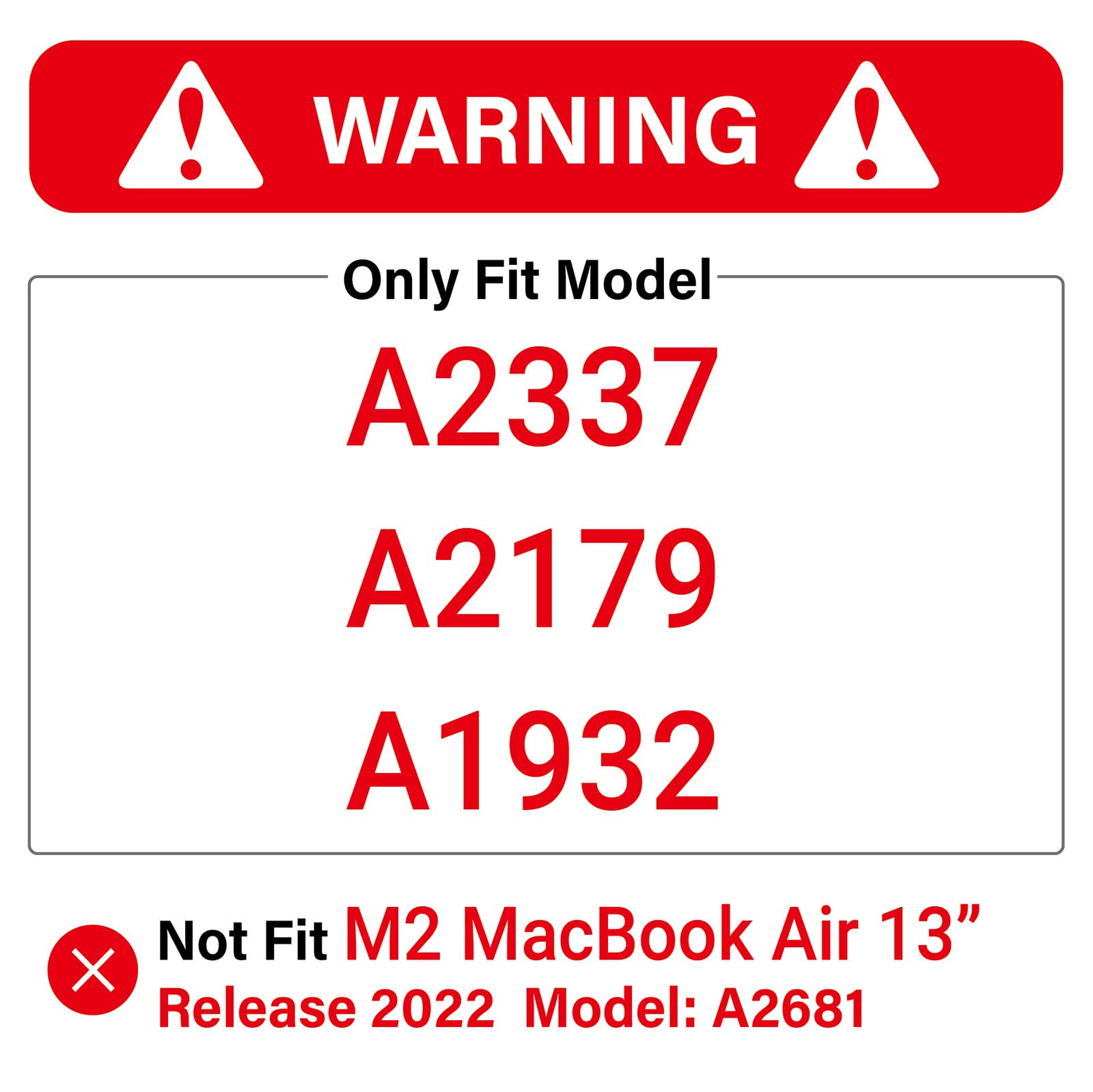 MacBook Air 13 Inch Case 2022 2021 2020 2019 2018, A1932, A2179,A2337 Shell Case Keyboard Cover