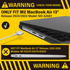 2023 2022 MacBook Air 13 inch case M2 Model A2681 Hard Shell Case Keyboard Cover
