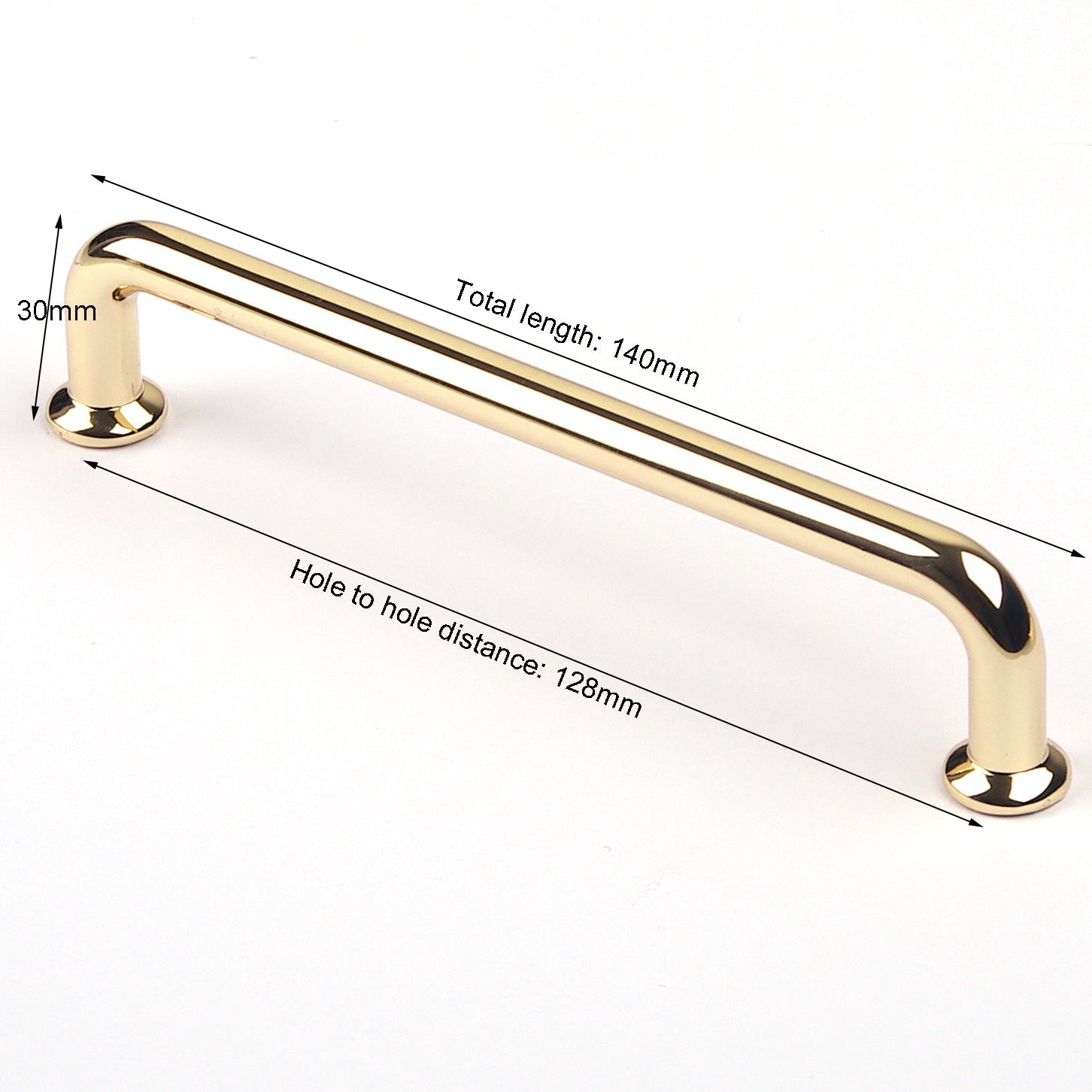 96mm128mm 192mm Polished gold Furniture Kitchen Bathroom Cabinet Handles Drawer Bar Handle Pull Knob