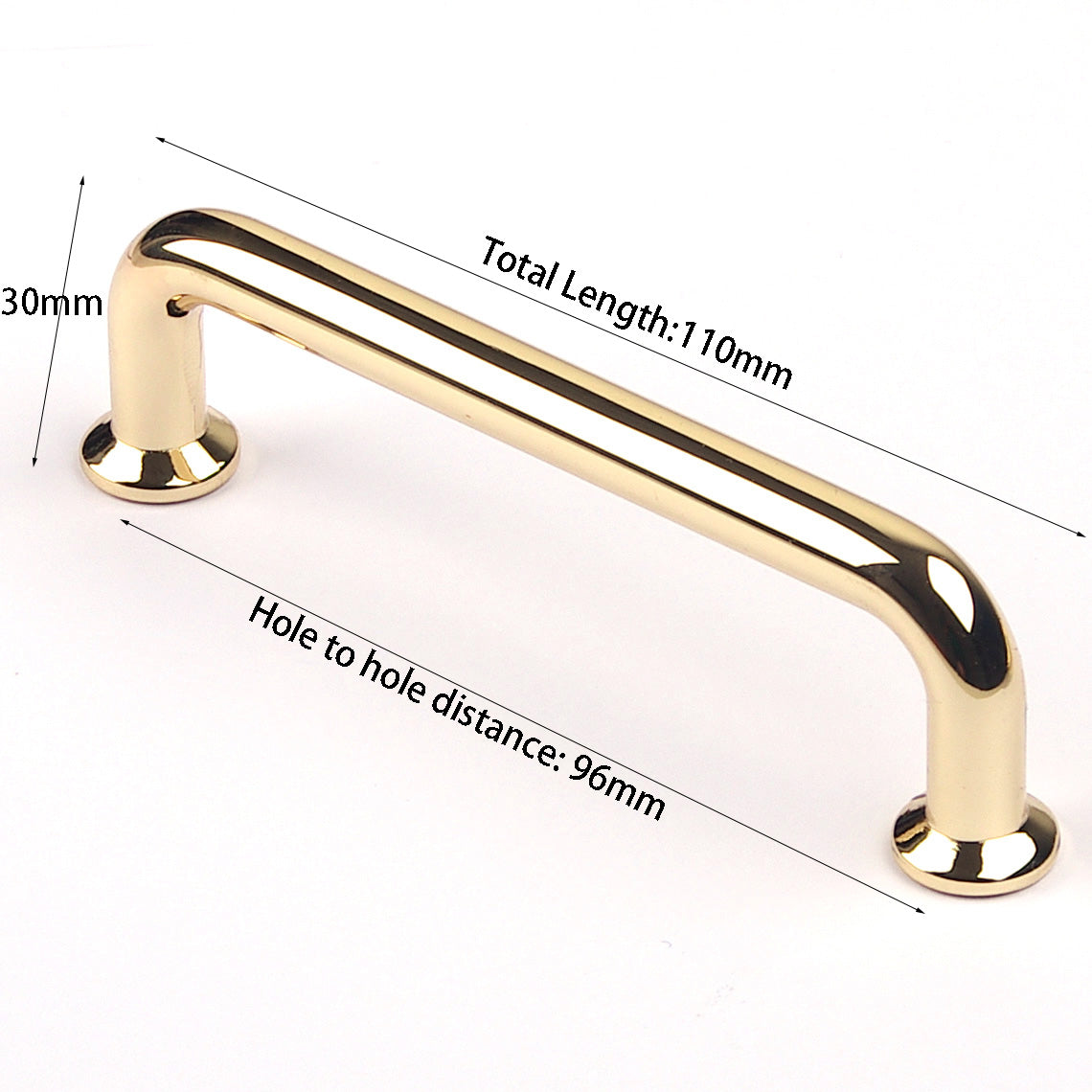 96mm128mm 192mm Polished gold Furniture Kitchen Bathroom Cabinet Handles Drawer Bar Handle Pull Knob