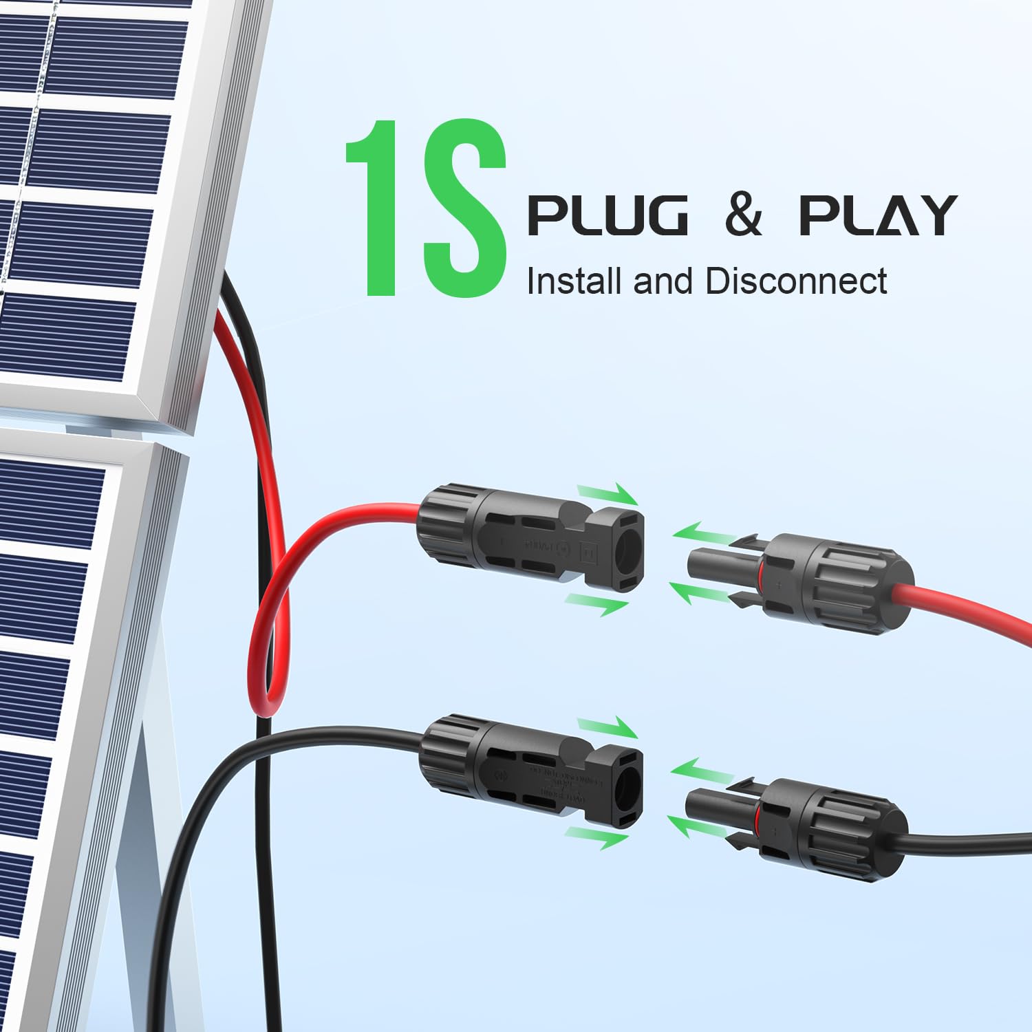 Solar Adapter 1 Pair Solar Connector Y Branch Parallel Adapter Cable Solar Panel Con ...