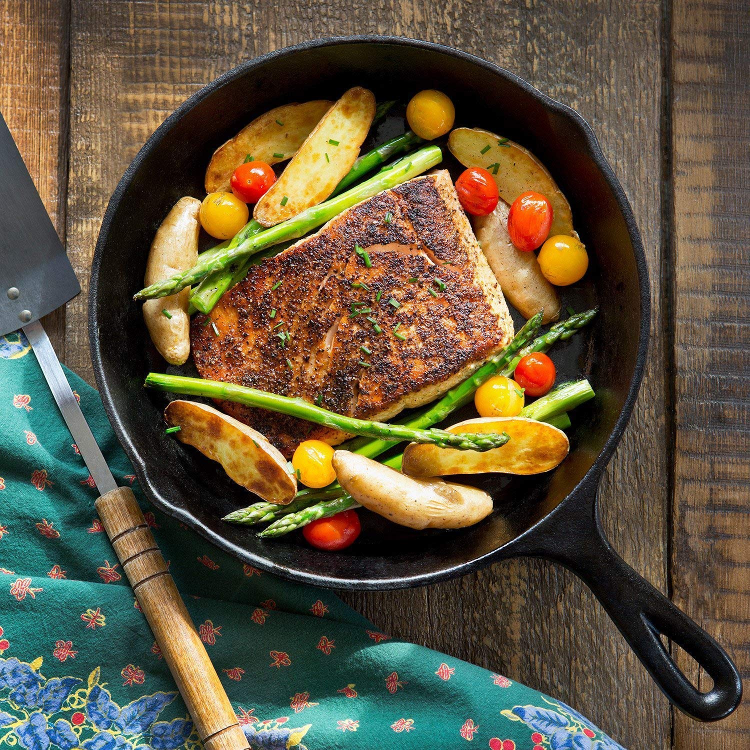 Cast Iron Skillet Cookware 3-Piece Set Frying pan Grill Pan 10" 8" 6" Pans