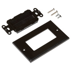 Black Brush Wall Plate Wires Cable Access Strap Management Socket Mount Port HDMI