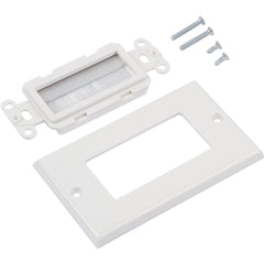 White Brush Wall Plate Wires Cable Access Strap Management Socket Mount Port HDMI