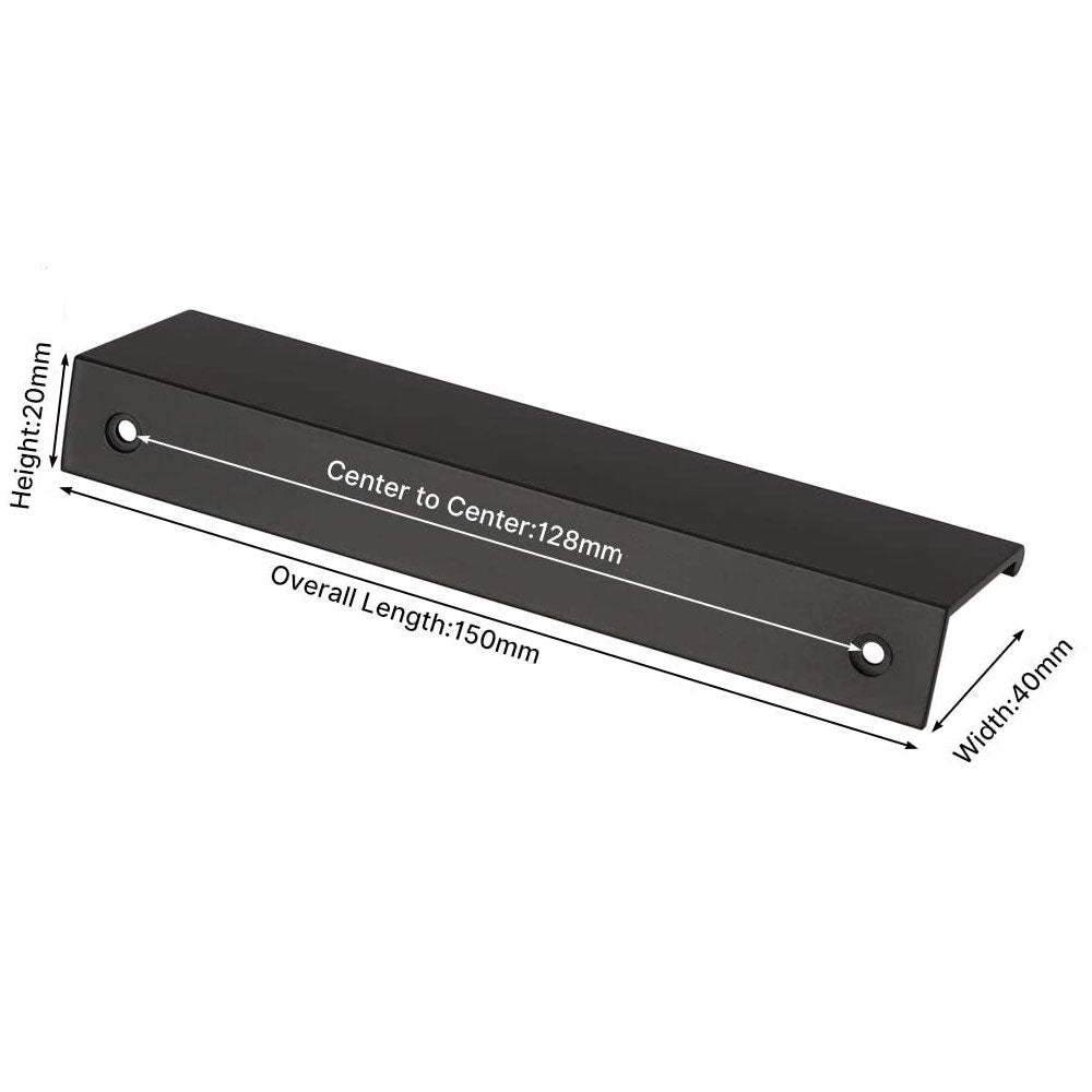 Aluminum Kitchen Cabinet Bar Handles  Drawer Handle Pull black 64 MM 96MM 128MM 160MM 256MM 320MM