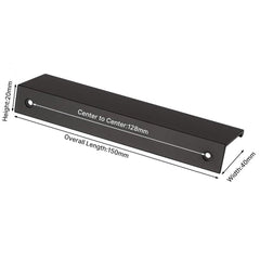 Aluminum Kitchen Cabinet Bar Handles  Drawer Handle Pull black 64 MM 96MM 128MM 160MM 256MM 320MM