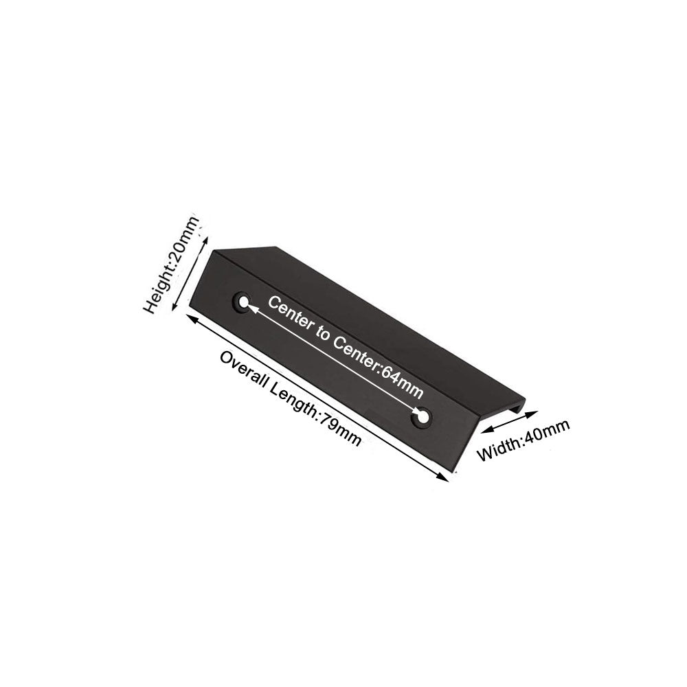 Aluminum Kitchen Cabinet Bar Handles  Drawer Handle Pull black 64 MM 96MM 128MM 160MM 256MM 320MM