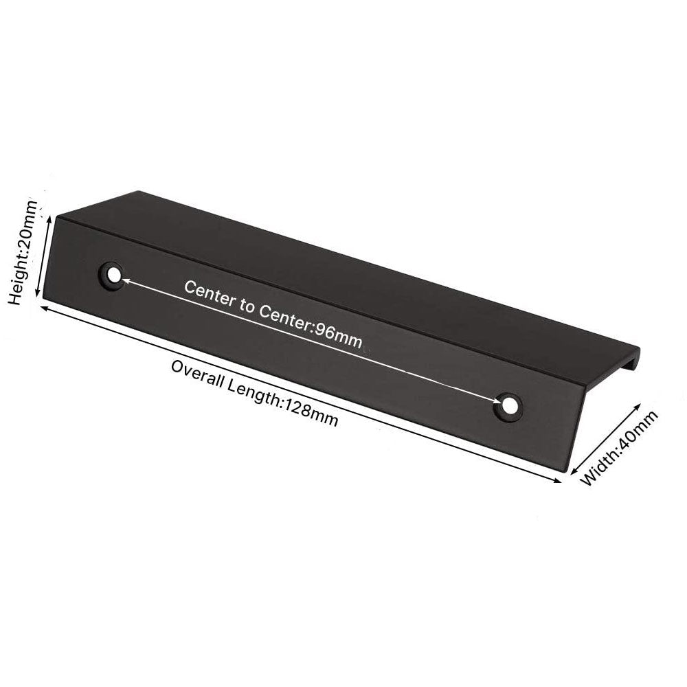 Aluminum Kitchen Cabinet Bar Handles  Drawer Handle Pull black 64 MM 96MM 128MM 160MM 256MM 320MM
