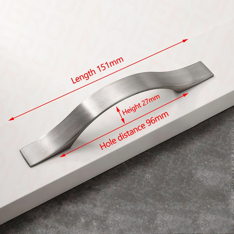 96mm 128mm Brushed Silver Furniture Kitchen Bathroom Cabinet Handles Drawer Bar Handle Pull Knob