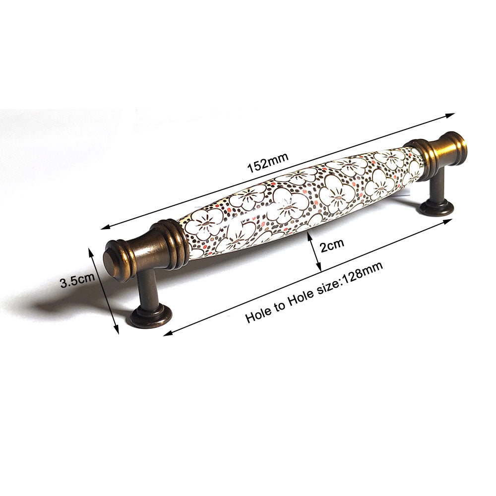 Ceramics Kitchen Cabinet Handles Bar Drawer Handle Pull 96MM 128MM