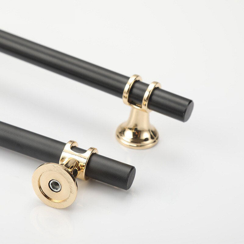 Luxury Design Kitchen Cabinet Handles Drawer Bar Handle Pull Gold Black 96mm 128mm 160mm 192 320MM