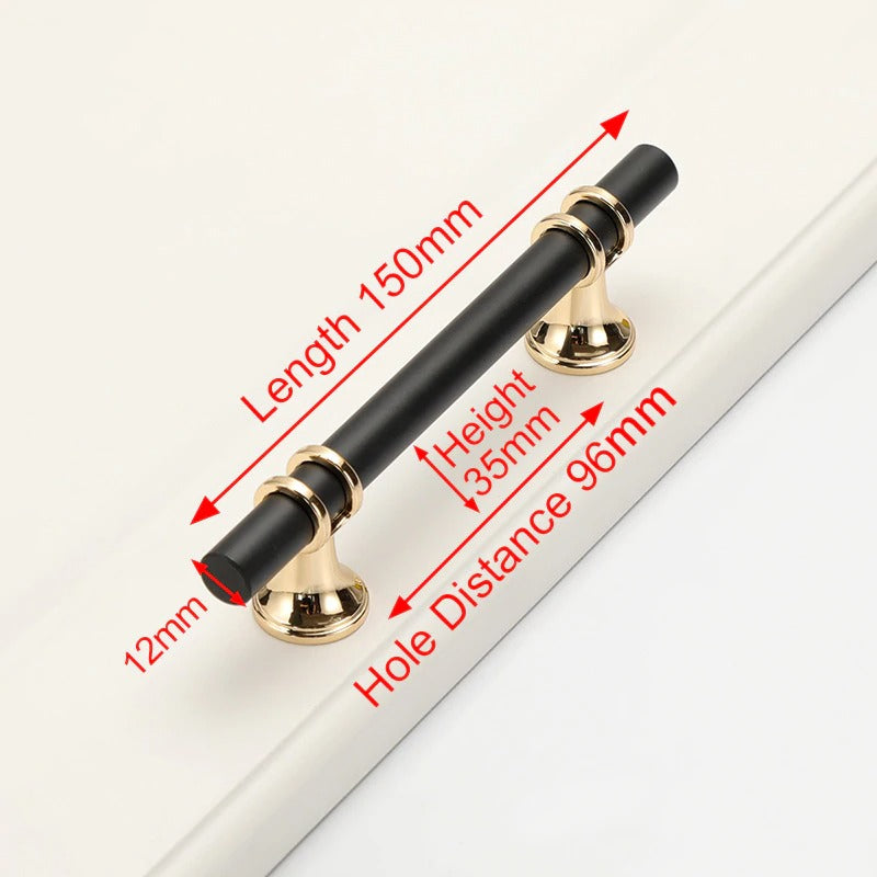 Luxury Design Kitchen Cabinet Handles Drawer Bar Handle Pull Gold Black 96mm 128mm 160mm 192 320MM
