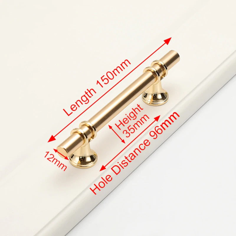 Luxury Design Kitchen Cabinet Handles Drawer Bar Handle Pull Gold Black 96mm 128mm 160mm 192 320MM