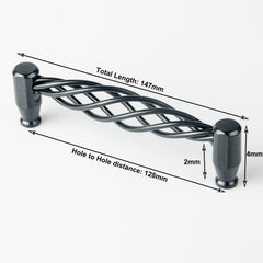 Iron-nickel alloy Kitchen Door Cabinet Drawer Handle Pulls T bar 96mm 128mm