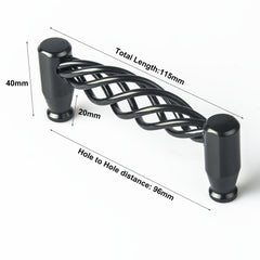 Iron-nickel alloy Kitchen Door Cabinet Drawer Handle Pulls T bar 96mm 128mm