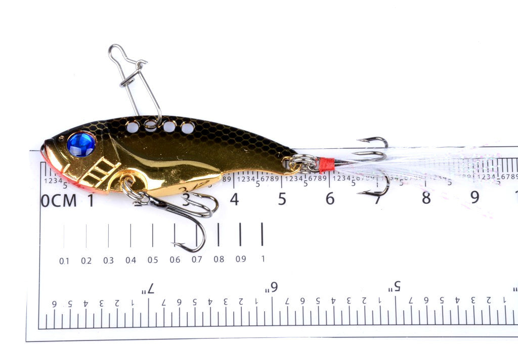 4x 5.5cm Vib Bait Fishing Lure Lures Hook Tackle Saltwater Freshwater