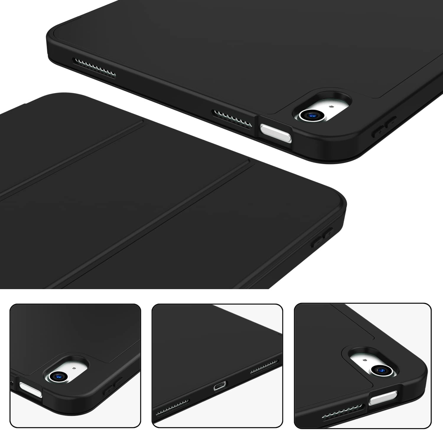 iPad 10th Case 10.9 Inch 2022 with Pencil Holder, Smart iPad Case with Soft TPU Auto Wake Sleep
