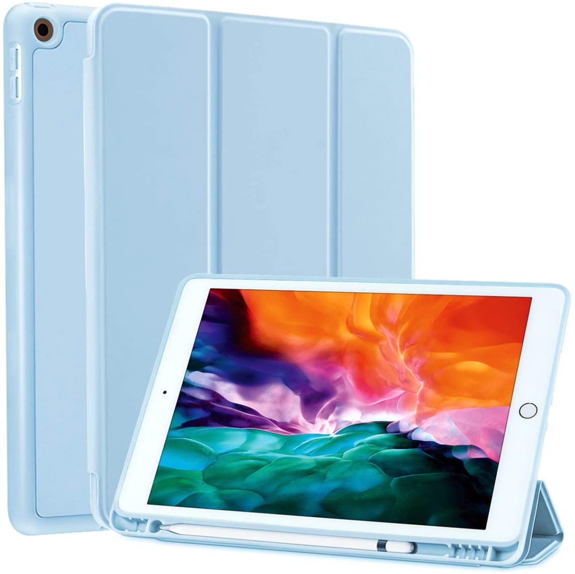IPad 10.2 2019 7th Pencil Holder Slim Smart TPU Soft Edge Case