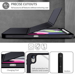 iPad 10th Case 10.9 Inch 2022 with Pencil Holder, Smart iPad Clear Case with Soft TPU Auto Wake Sleep