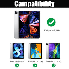 iPad Pro 11 Inch 2020-2022 Soft Tpu Smart Premium Case Auto Sleep Wake Stand Clear Cover Pencil holder
