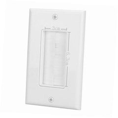 White Brush Wall Plate Wires Cable Access Strap Management Socket Mount Port HDMI